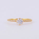 Anillo Solitario Churumbela 1.4g / T7 1/4 Oro Amarillo 18K