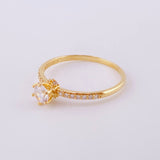 Anillo Solitario Churumbela 1.4g / T8 1/4 Oro Amarillo 18K