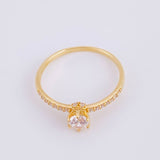 Anillo Solitario Churumbela 1.4g / T7 1/4 Oro Amarillo 18K