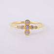 Anillo Cruz Burbujas 1.6g / T6 Oro Amarillo 18K