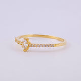 Anillo Solitario Centella 1.1g / T7 3/4 Oro Amarillo 18K