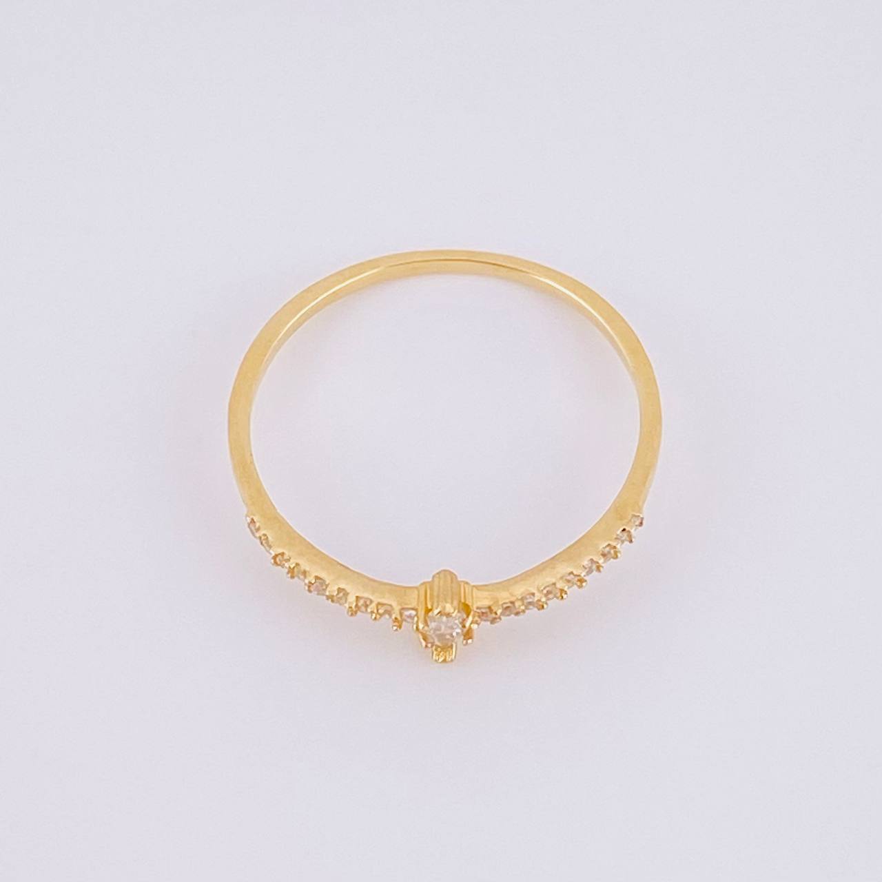 Anillo Solitario Centella 1.1g / T7 3/4 Oro Amarillo 18K