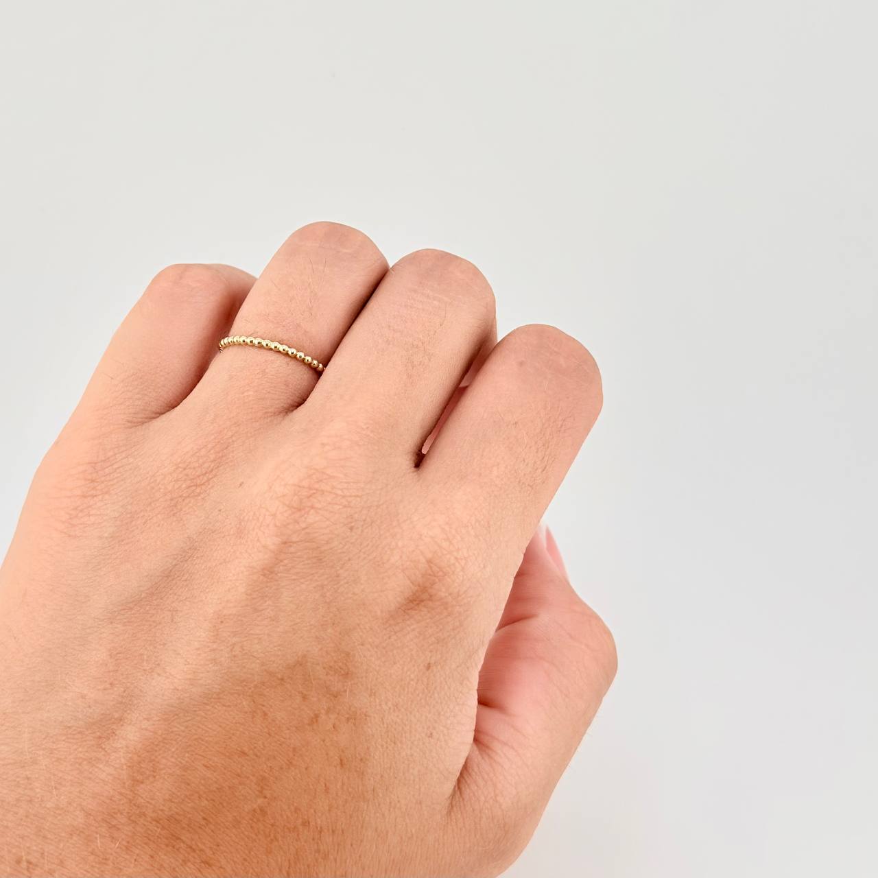 Anillo Burbujas Parciales 1g / T5 Oro Amarillo 18K