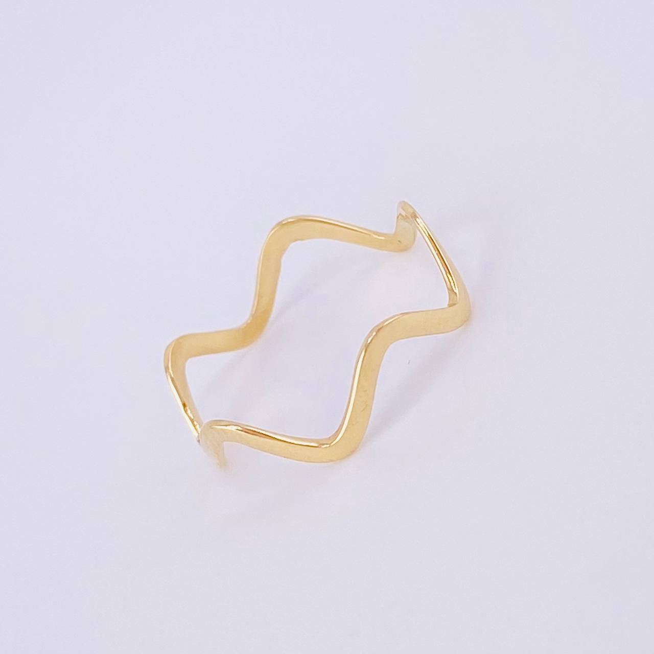 Anillo Zig-zag 0.75g / T5 3/4 Oro Amarillo 18K
