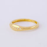 Anillo Linea 7 Puntos 0.4g / T4 1/4 Oro Amarillo 18K