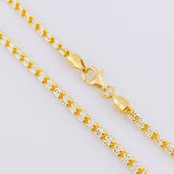 Cadena Ice 2 Tonos 13.45g / 45cm / 3.65mm Plata Vermeil 925