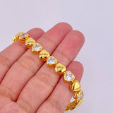 Pulso Corazón 16.4g / 18.3cm / 7.4mm Plata Vermeil 925