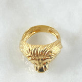 Anillo Rostro Leon 7gr / T12 / Oro 18K ©