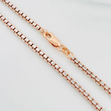 Cadena Veneciana 31.65 g / 65.5 cm / 1.3 mm Dos Oros Blanco Rosa 18K