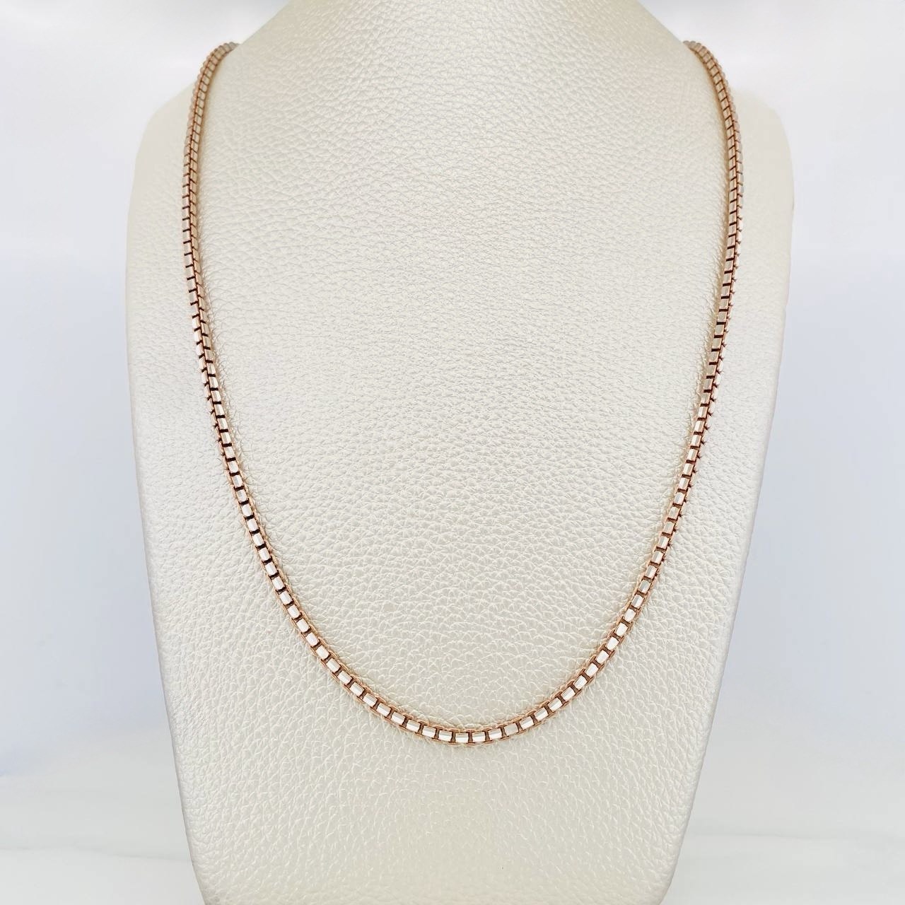 Cadena Veneciana 31.6 g / 65.5 cm / 1.3 mm Dos Oros Blanco Rosa 18K