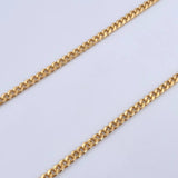 Cadena Cubana 8.8gr / 54.8cm / 3.4mm Oro Amarillo +0 18K $