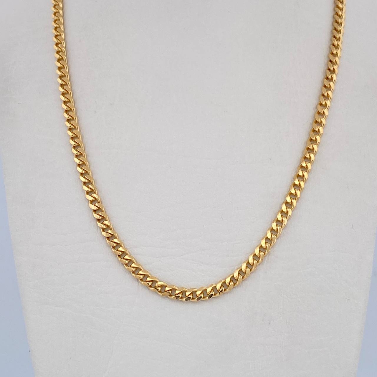 Cadena Cubana 8.8gr / 54.8cm / 3.4mm Oro Amarillo +0 18K $