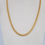 Cadena Cubana 8.8gr / 54.8cm / 3.4mm Oro Amarillo +0 18K $