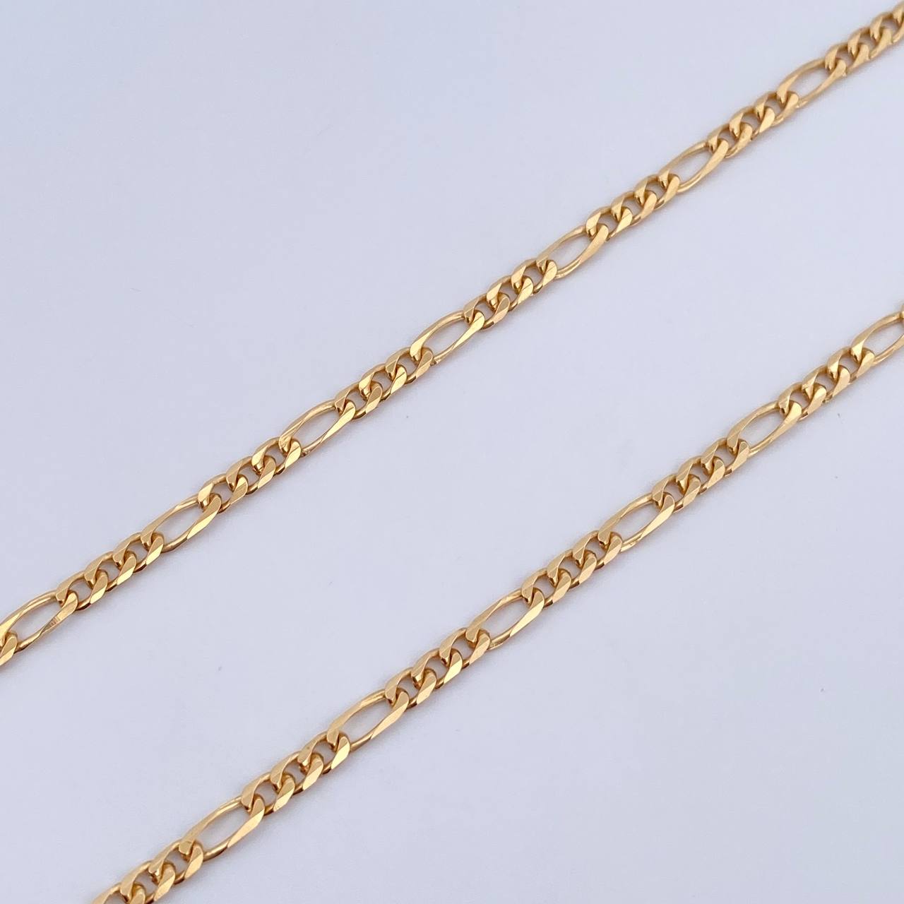 Cadena Figaro 11.55gr / 61.3cm / 2.4mm Oro Amarillo +0 18K $