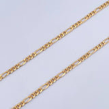 Cadena Figaro 11.55gr / 61.3cm / 2.4mm Oro Amarillo +0 18K $