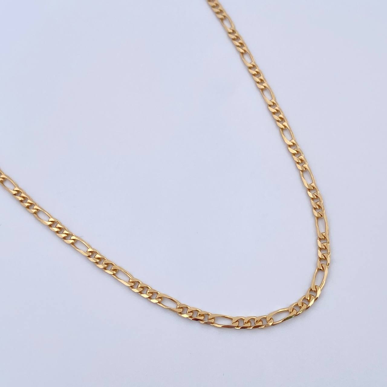 Cadena Figaro 11.55gr / 61.3cm / 2.4mm Oro Amarillo +0 18K $