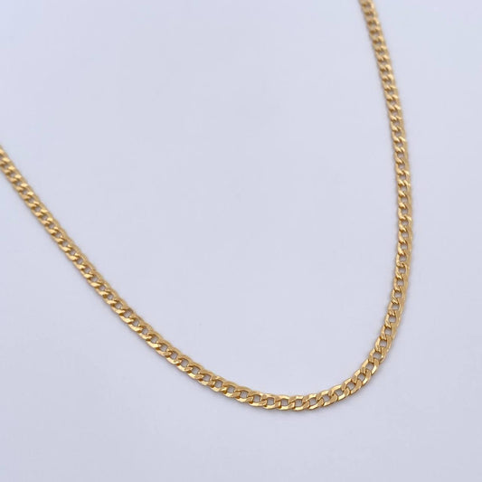 Cadena Cubana 4.15gr / 60.5cm / 2.3mm Oro Amarillo +1 18K &