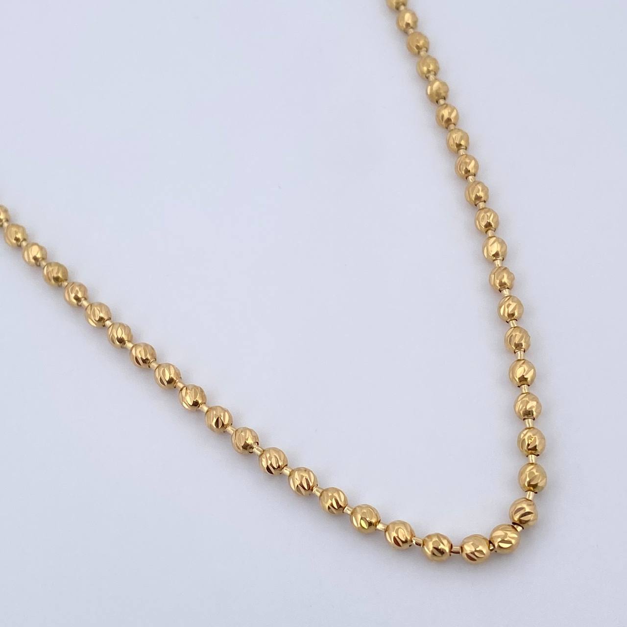 Cadena Militar 16gr / 49.6cm / 2.9mm Diamantado Oro Amarillo 18K $