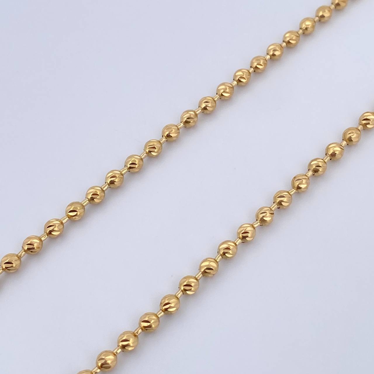 Cadena Militar 16gr / 49.6cm / 2.9mm Diamantado Oro Amarillo 18K $