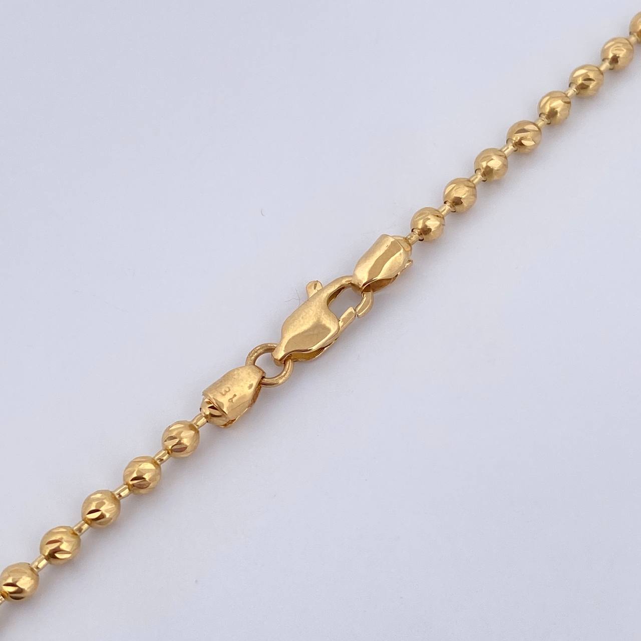 Cadena Militar 16gr / 49.6cm / 2.9mm Diamantado Oro Amarillo 18K $