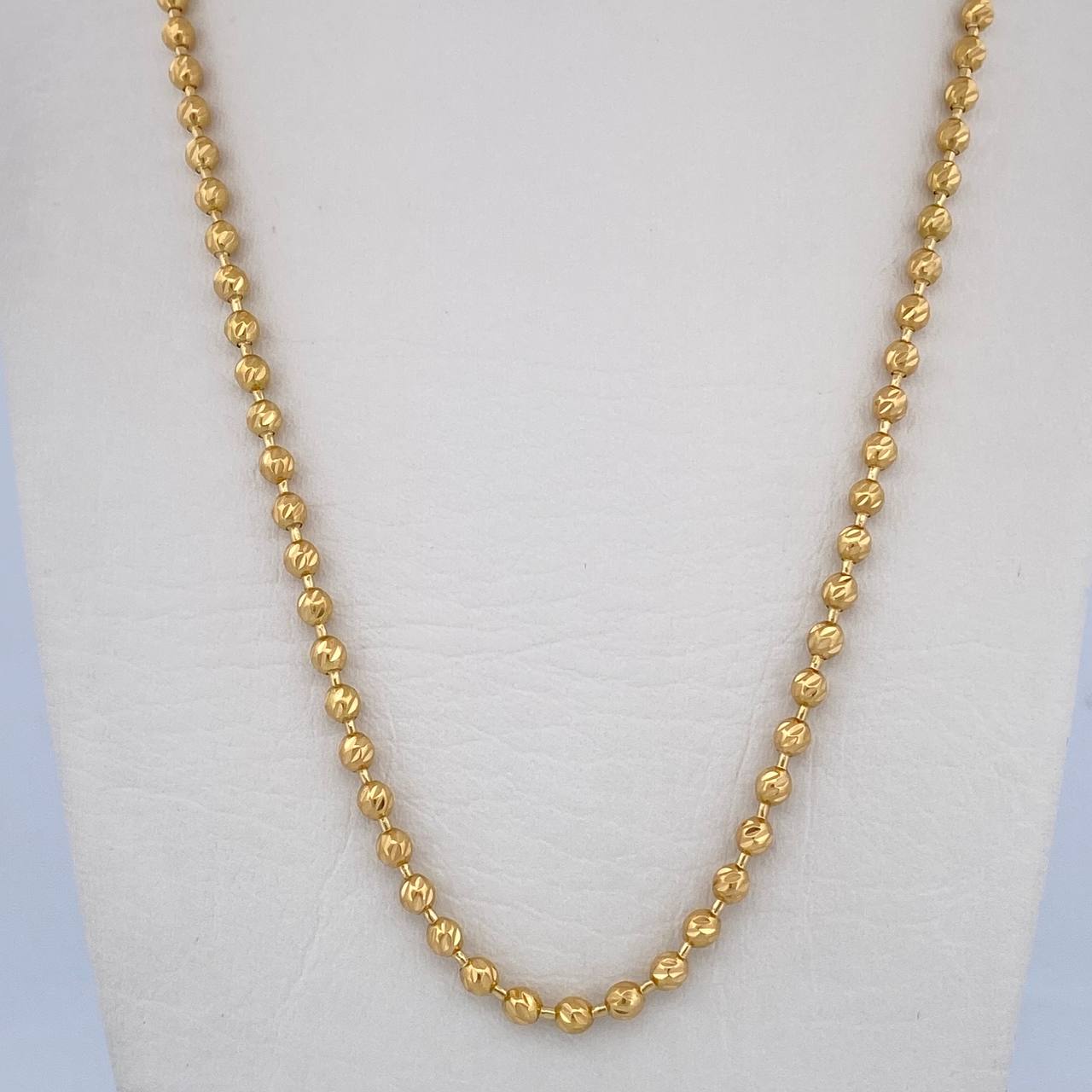 Cadena Militar 16gr / 49.6cm / 2.9mm Diamantado Oro Amarillo 18K $