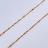 Cadena Mini Cubana 3.85gr / 50.5cm / 1mm Oro Amarillo +0 18K $