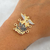 Herraje San Miguel Arcagel 7gr / 3cm-Circones Blancos Negros Oro Amarillo 18K