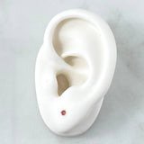 Topos Piedra 0.8gr / 3mm Rubí 9 Pts Oro Amarillo 18K (Joya) *