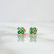 Topos Flor 1.25gr / 5mm Esmeraldas 26pts Broche Mariposa Oro Amarillo 18K (Joya) *