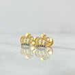 Topos Corona Estrella 1.55gr / 9mm / Circones Blancos Azules Oro Amarillo 18K