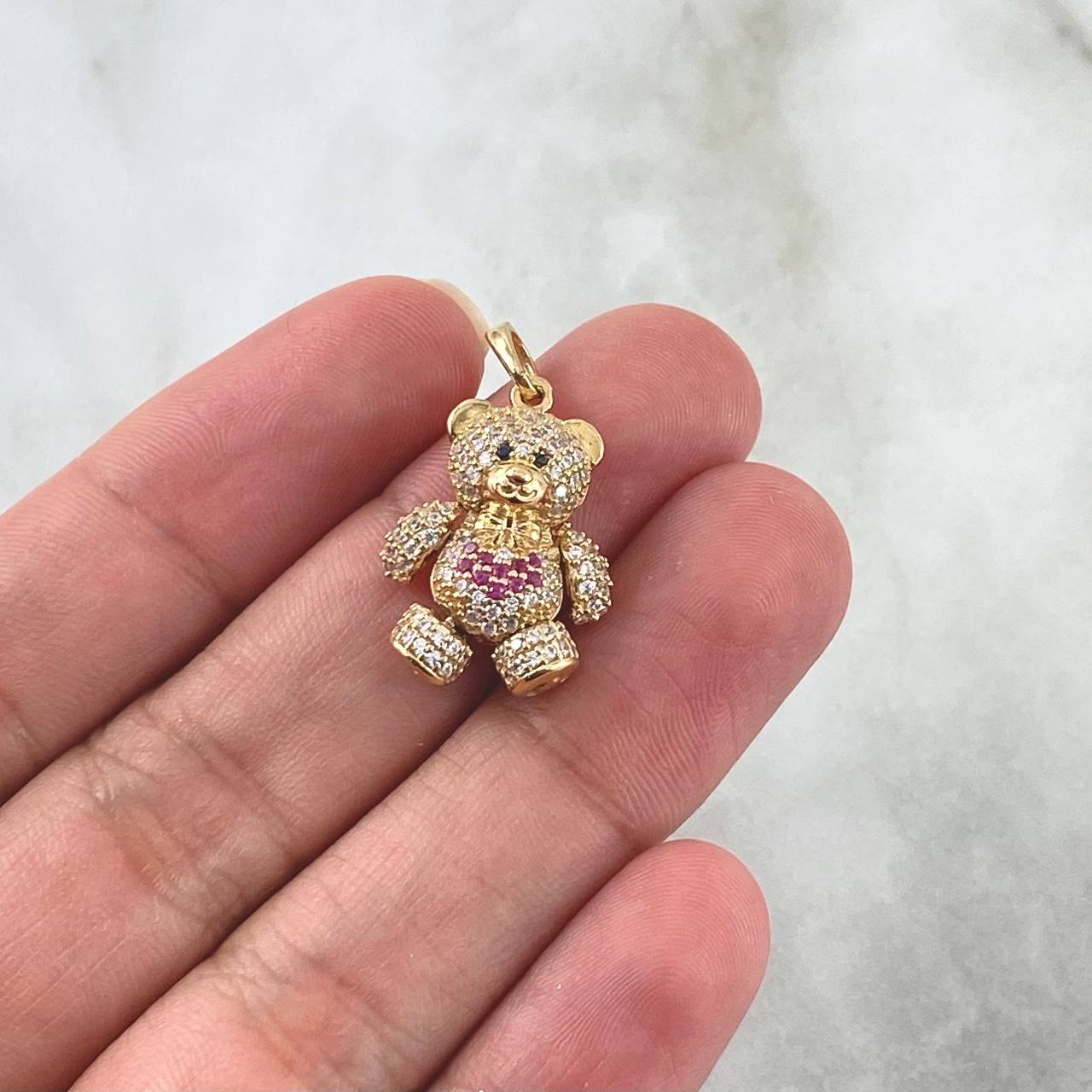 Dije Oso Articulado Corazón 4.55gr / 2.5cm / Oro 18K ©