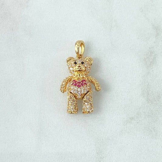 Dije Oso Articulado Corazon 4.15gr / 2.5cm / Oro Amarillo 18K ©