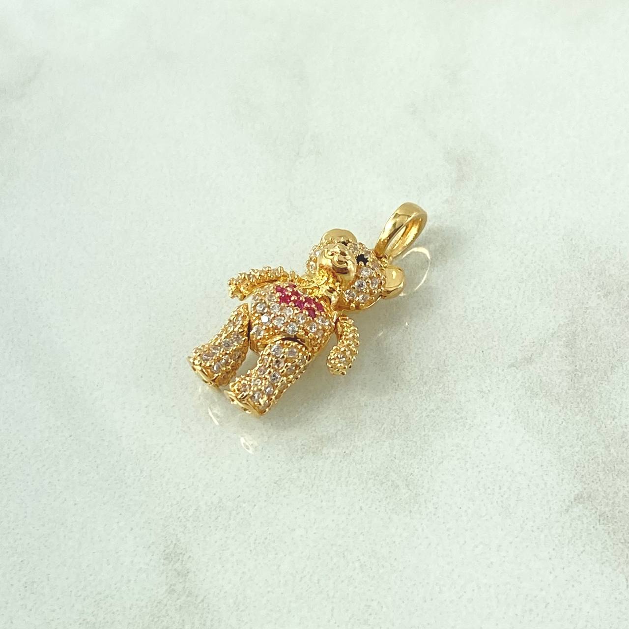Dije Oso Articulado Corazon 4.15gr / 2.5cm / Oro Amarillo 18K ©