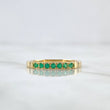Anillo Media Churumbela 2gr / T7 3/4 / Esmeraldas 23pts Oro Amarillo 18K (Joya) *