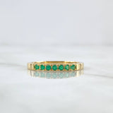 Anillo Media Churumbela 2gr / T7 3/4 / Esmeraldas 23pts Oro Amarillo 18K (Joya) *