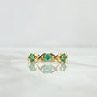 Anillo Trio Cruzado 2.15gr / T6 1/4 / Esmeraldas 78pts Oro Amarillo 18K (Joya) *