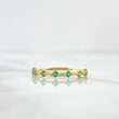 Anillo Estela Rombica 0.95gr / T6 3/4 / Esmeraldas 21pts Oro Amarillo 18K (Joya) *