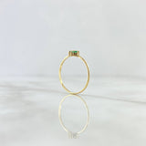 Anillo Floreado 0.9gr / T7 1/4 / Esmeraldas 13pts Oro Amarillo 18K (Joya) *