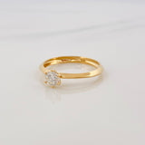 Anillo Solitario Diamante 24 Pts 1.2 g / T6 3/4 Oro Amarillo 18K