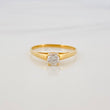 Anillo Solitario Diamante 25 Pts 1.35 g / T7 Oro Amarillo 18K