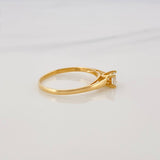 Anillo Solitario Diamante 25 Pts 1.35 g / T7 Oro Amarillo 18K