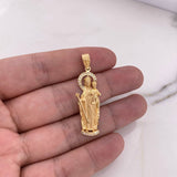 Dije Virgen Del Carmen 6.35gr / 4.6cm / Circones Blancos Oro Amarillo 18K #