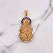 Dije Virgen Del Carmen 18.45gr / 5.5cm / Circones Blancos Azules Oro Amarillo 18K $