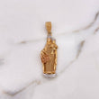 Dije Virgen Del Carmen 6.25gr / 4.3cm / Circones Blancos Tres Oros 18K $