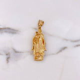Dije Virgen Del Carmen 10.65gr / 5.3cm / Circones Blancos Dos Oros Amarillo Blanco 18K #