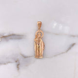 Dije Virgen Del Carmen 5.2gr / 4.6cm / Circones Blancos Dos Oros Blanco Rosa 18K #