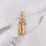 Dije Virgen Del Carmen 5.95gr / 4.6cm / Circones Blancos Tres Oros 18K &