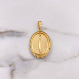 Dije Virgen Milagrosa 5.85gr / 3.9cm / Circones Azules Oro Amarillo 18K $