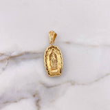 Dije Virgen Guadalupe 5.25gr / 3.6cm / Circones Blancos Negros Oro Amarillo 18K #