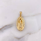 Dije Virgen Guadalupe 5.75gr / 3.5cm / Circones Blancos Negros Dos Oros Amarillo Blanco 18K $